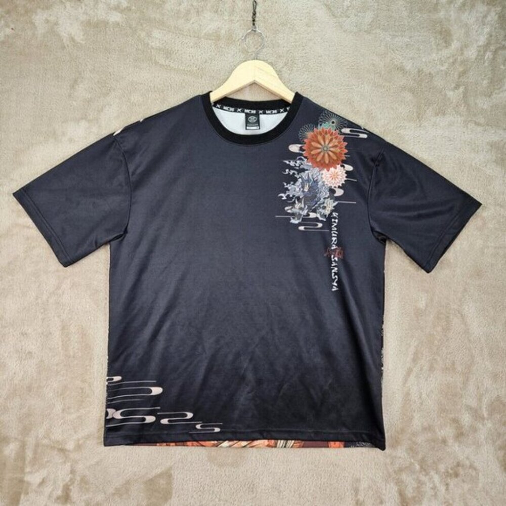 Mulan Samurai Geisha Tattoo Graphic Art Floral Japan Black T-Shirt Men’s Size M - Picture 3 of 11